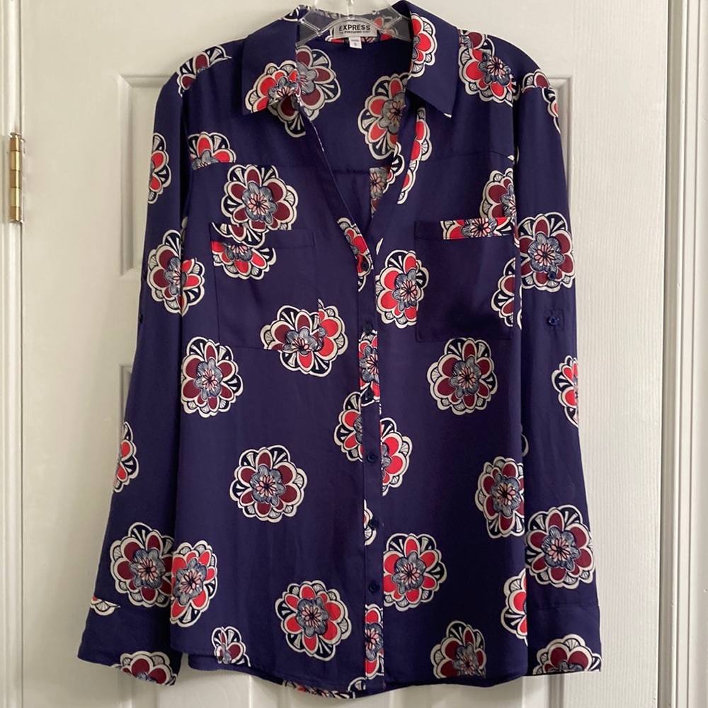 Express Portofino floral blouse